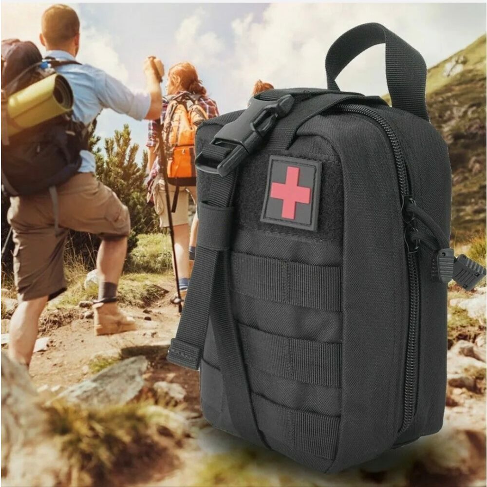 Black Tactical First Aid Kit Molle Rip-Away EMT Tactical Medical Pouch Bag
